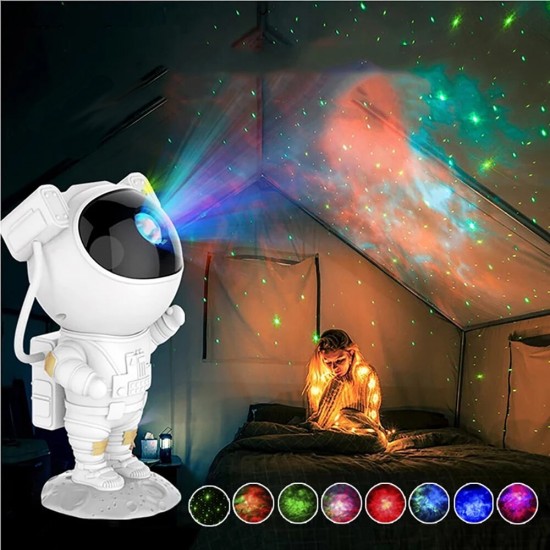 LED Creative Astronaut Galaxy Projector Lamp Gypsophila Projection Starry Night Light for Children Home Decor