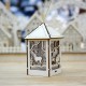 LED Light Wood House Cute Christmas Assembly Party Ornaments Holiday Decorations