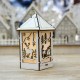 LED Light Wood House Cute Christmas Assembly Party Ornaments Holiday Decorations