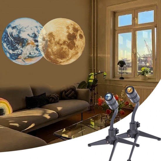 LED Sky Night Light Planet Magic Projector Moon Earth Projection Lamp 360° Rotatable USB Rechargable