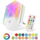 RGB LED Remote Control Dimmable Plug-in Night Light Home Stair Hallway Kitchen Bedroom