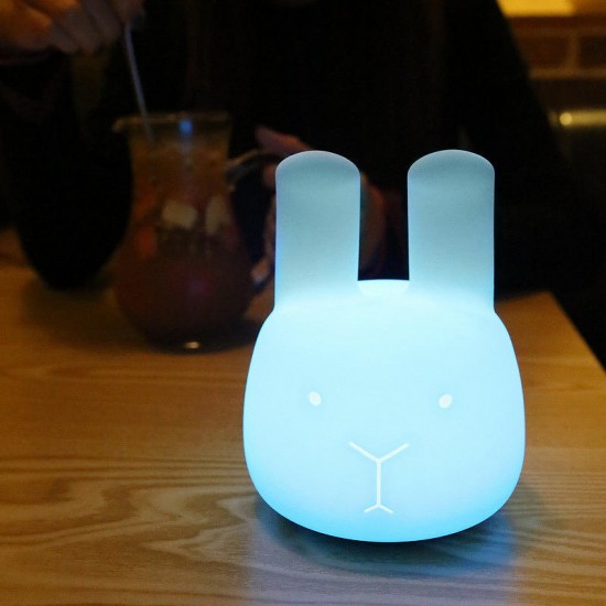 Lovely Rabbit Night Light Baby Bedroom Decor Mini LED Lamp Decorative Smart Creative Lights