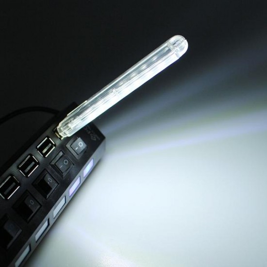 Mini USB 3W SMD5730 White/Warm White Mobile Power Lamp Camping 8 LED Night Light DC5V