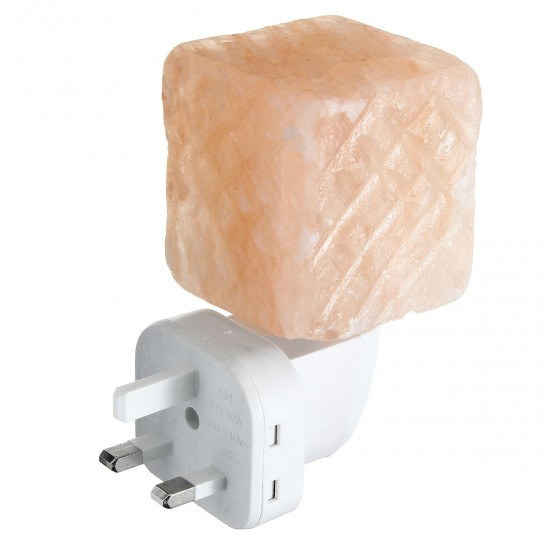 Natural Crystal Himalayan Glow Hand Carved Crystal Salt Night Lamp Wall Light AC110-240V