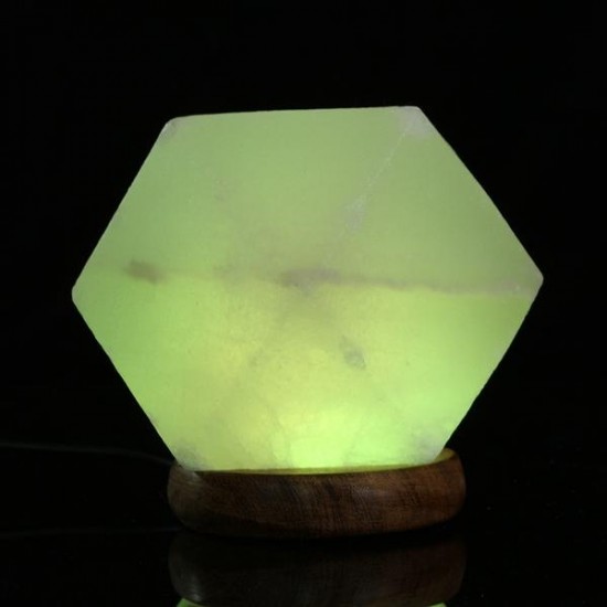 Natural Crystal Rock USB Salt Lamp Colorful LED Night Light Decor