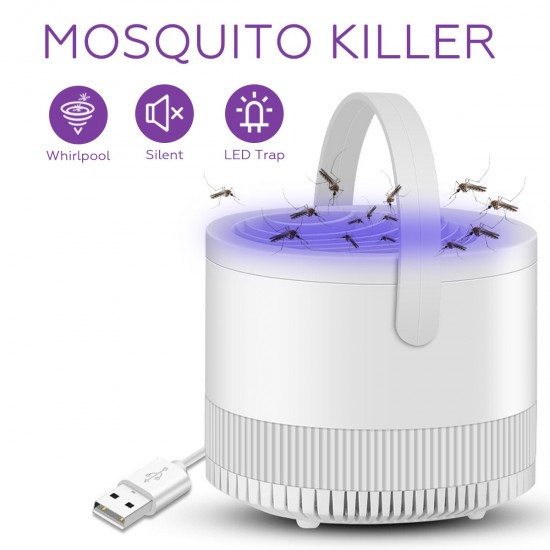 Portable USB Electronic Mosquito Insect Killer LED Bug Zapper Catcher Trap Lamp