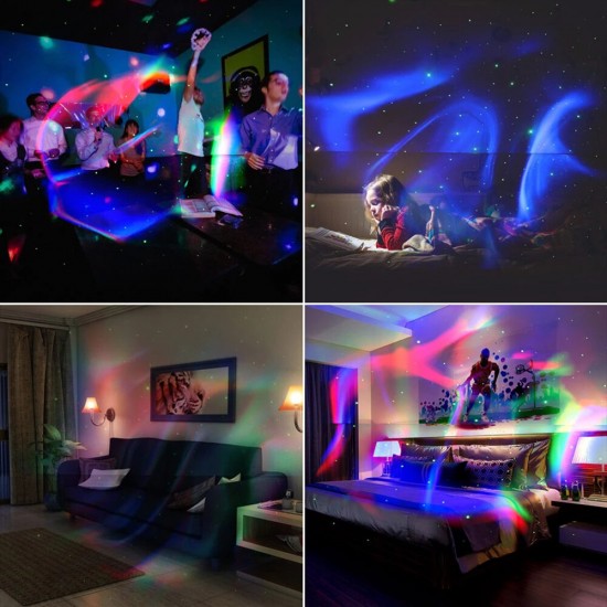 RGB LED Aurora Star Sky Projection Lamp Sync With Music Remote Control Timed Sleep Function