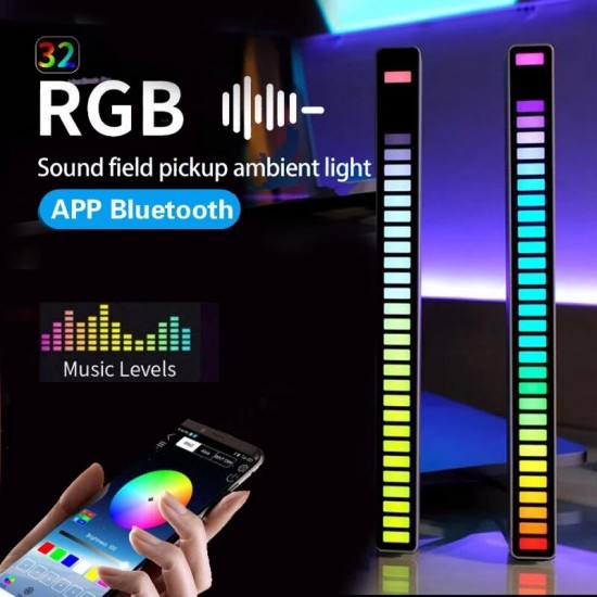 RGB LED Stage Light Sound Control Music Pickup Rhythm Light For Christmas Party DJ Atmosphere Lamp