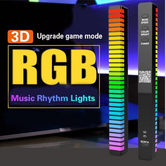 RGB LED Stage Light Sound Control Music Pickup Rhythm Light For Christmas Party DJ Atmosphere Lamp