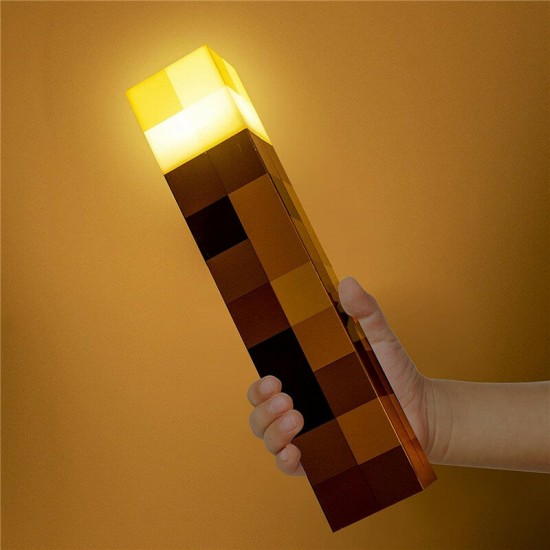 Rechargeable Ore Night Light Creative Minecraft Torch Game Lamp Children's Model Toy Home Bedroom Decoration LED Lamp