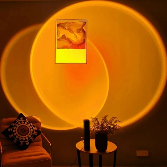 Replaceable Lens Sunset Lamp Nordic Indoor Lighting LED Floor Lamp Living Room Bedroom Atmosphere Decoration Floor Lights Standing lamp Lens For Home