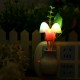 Romantic Flower Mushroom LED Night Light Sensor Baby Bed Lamp Decor US Plug