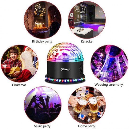 Dome Crystal Magic Ball Bluetooth Remote Control Stage Light