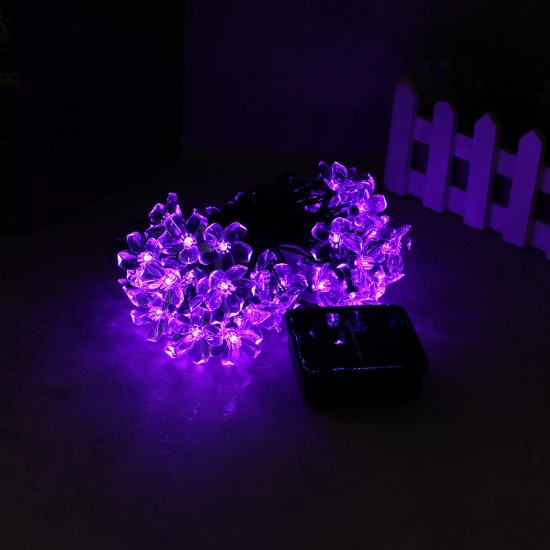 Solar Blossom Flower Fairy String Light 23FT 50LED Home Garden Wedding Decor