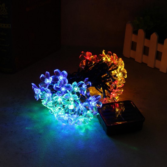 Solar Blossom Flower Fairy String Light 23FT 50LED Home Garden Wedding Decor