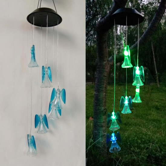 Solar Powered Wind Chimes Light Lamp Hanging LED Garden Yard Color Changing