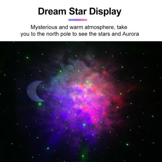 Starry Sky Projector bluetooth Music Speaker LED Night Light Projector Galaxy Nebula Ocean Star Projector Moon Night Lamp