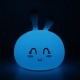 USB RGB Rechargeable Cute Silicone LED Night Light Tap Touch Atmostphere Light for Kid Sleeping