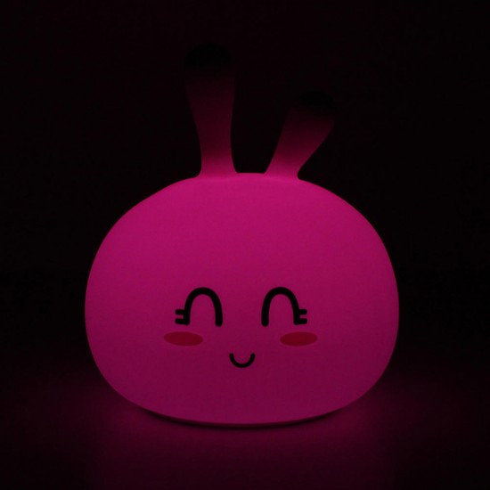 USB RGB Rechargeable Cute Silicone LED Night Light Tap Touch Atmostphere Light for Kid Sleeping