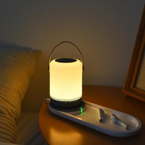 Wireless Charger with Portable Rechargeable Touch Control Dimmable LED Night Light Set from