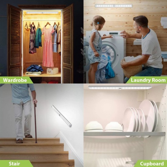 Wireless LED Cabinet Night Light Motion Sensor Light Closet Night Lamp for Kitchen Bedroom Staircase Lighting