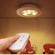 Wireless Remote Control Bright LED Night Light Battery Powered Ceiling Lamp for Kitchen Cabinet