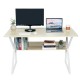 Computer Desk Student Writing Study Table Workstation Laptop Desk Game Table with Storage Shelf for Home Office Supplies