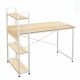 Computer Laptop Desk Writing Study Table Bookshelf Desktop Workstation with Storage Racks Home Office Furniture