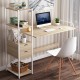 Computer Laptop Desk Writing Study Table Bookshelf Desktop Workstation with Storage Shelf Drawers Home Office Furniture