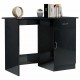 Desk High Gloss Black 39.4inchx19.7inchx29.9inch Engineered Wood