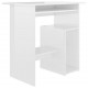 Desk High Gloss White 31.5inchx17.7inchx29.1inch Engineered Wood