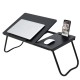 Foldable Bed Tray 26 inches Laptop Desk Adjustable Bed Table with Storage Slots Tablet Phone Holder For Home Office Studying