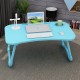 Folding Laptop Desk Notebook Computer Desk Breakfast Serving Bed Trays Adjustable Foldable Flip Top Legs Table Mini Office Desk with USB Light + USB Fan