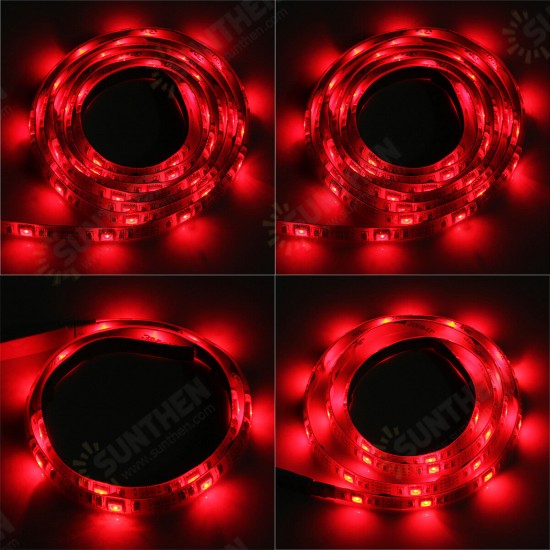 LED Light Strip 50/100/150/200cm RGB 5050SMD LED Strip Light Battery Operated Waterproof 3 Modes Color Change