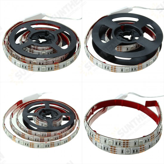 LED Light Strip 50/100/150/200cm RGB 5050SMD LED Strip Light Battery Operated Waterproof 3 Modes Color Change