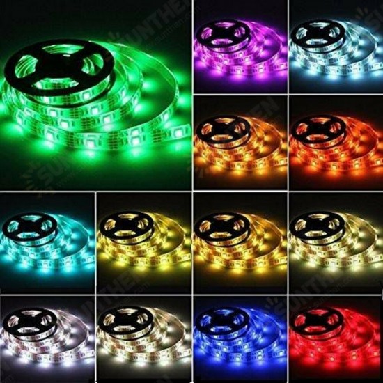 LED Light Strip 50/100/150/200cm RGB 5050SMD LED Strip Light Battery Operated Waterproof 3 Modes Color Change