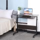 Mobile Rolling Computer Laptop Desk Bedside Workstation Height Adjustable Table Shelf