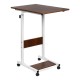 Moveable Computer Laptop Desk Height Adjustable Writing Study Table Book Storage Shelf Workstation with Wheels Home Office Furniture