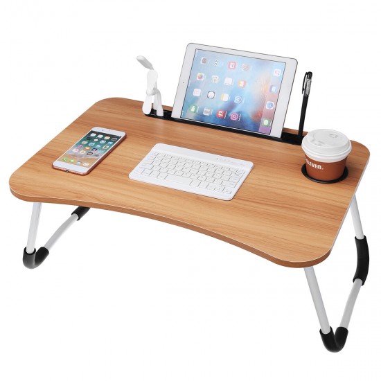 USB Computer Desk Multifunctional Portable Bed Computer Desk Lazy Foldable Lazy Laptop Table for Home Office Dormitory