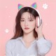 STN-28 Wireless bluetooth Headphones Cute Kids Headset HIFI Bass FM Radio TF Card AUX-In RGB Luminous Foldable Cute Cat Ear Headset with Mic