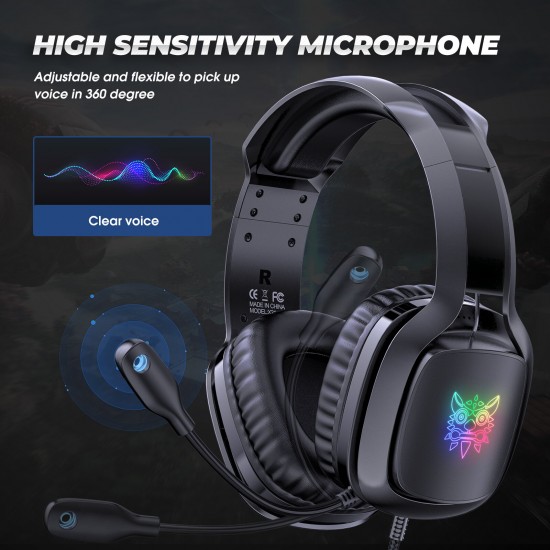 X21 RGB Gaming Headset GB Light Stereo Noise Canceling Headphones with Mic Audio Adapter