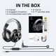 A71D Gaming Headsets Over-Ear 3D Stereo Wired Study Headphones With Detachable Microphone for PS4 PC