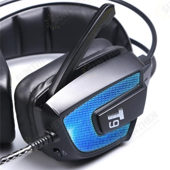 T9 50mm Driver LED Flashing Vibration Gaming Headphone Headset With Mic for Phone PC Computer