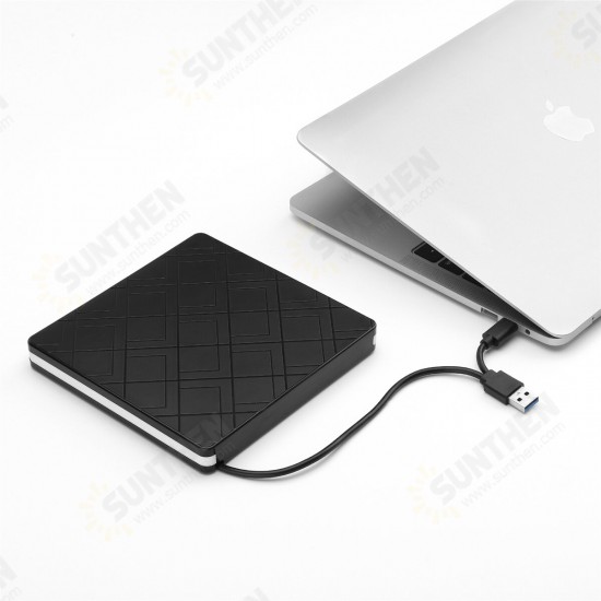 USB-C External Optical Drive USB 3.0 Type-C DVD-RW Player CD DVD Burner Writer Rewriter Data Transfer for PC Laptop Mac Windows 7/8/10