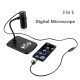 3 In 1 Digital Microscope HD 1000X Portable Electronic Magnifier Camera 8 LED USB Microscope Endoscopy Camera Kids Tool