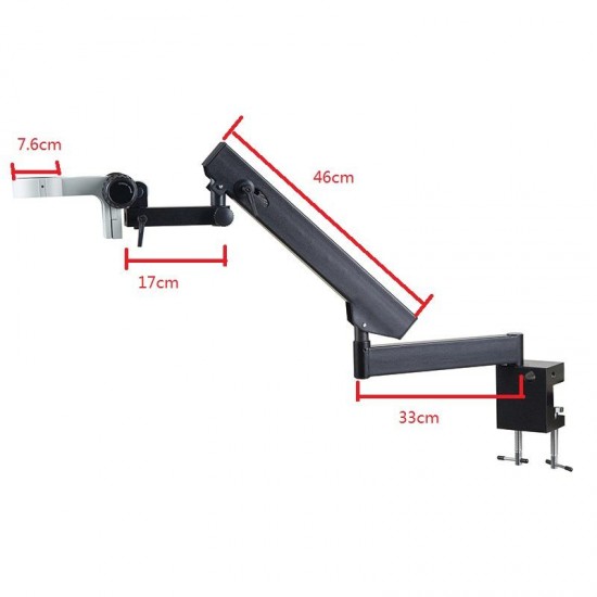 3.5X - 90X Articulating Arm Pillar Clamp Zoom Simul Focal Trinocular Stereo Microscope + 34MP Video Camera For Industrial PCB