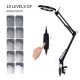 Lighting LED 5X 740mm Magnifying Glass Desk Lamp with Clamp Hands USB-powered LED Lamp Magnifier with 3 Modes Dimmable