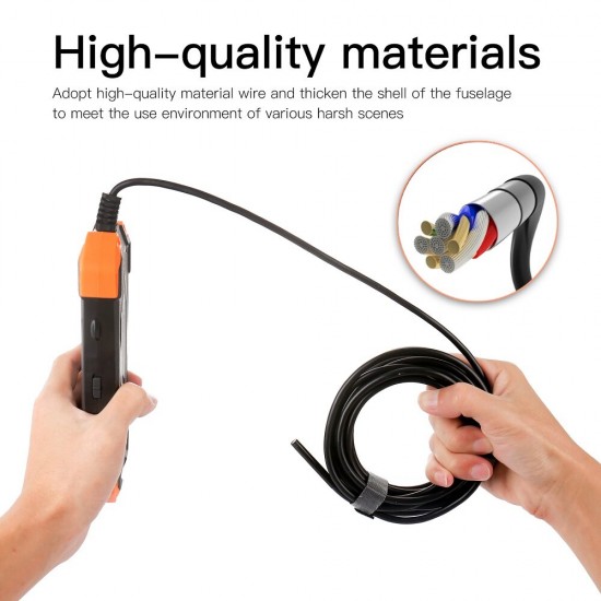 IP67 Waterproof Hard Wire 3.9mm Lens Endoscope Camera 4.3Inch IPS Industrial Ultra-Clear Pipeline Screen Automotive Professional Industrial