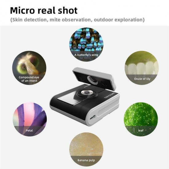 Cam High Definition Microscope Camera 2μm Resolution 13 Million Pixels Wifi/USB Connection for iPhone Android iOS Windows