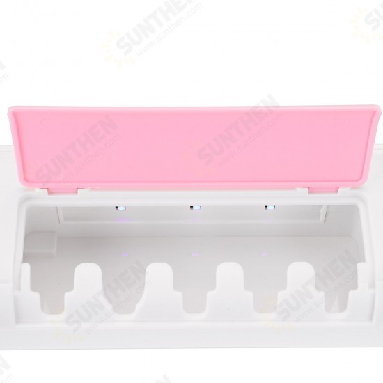 1500mAh 5V 3.7A Toothbrush Holder Organizor Home Bathroom Wall Mounted Purple Light/UVC-UVA Lighting Toothbrush Rack